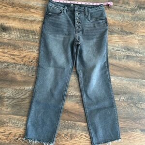 KUT from  the Kloth- fab ab mom jean, button fly high rise.